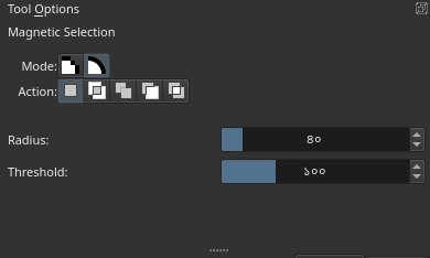 Magnetic Lasso Tool Options